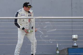 World © Octane Photographic Ltd. Saturday 25th April 2015, MSVR F3 Cup Race 1 podium. Donington Park. Chris Dittmann Racing (CDR) – Kieran Vernon – Dallara F307 Mercedes HWA. Digital Ref: 1235CB7L7380