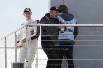 World © Octane Photographic Ltd. Saturday 25th April 2015, MSVR F3 Cup Race 1 podium. Donington Park. Chris Dittmann Racing (CDR) – Kieran Vernon – Dallara F307 Mercedes HWA. Digital Ref: 1235CB7L7392