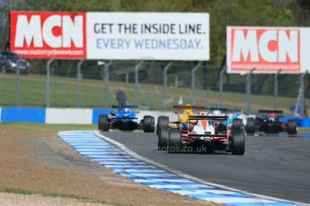 World © Octane Photographic Ltd. Saturday 25th April 2015, MSVR F3 Cup Race 1. Donington Park. The pack heads into turn 1. Digital Ref: 1235LB1D4195