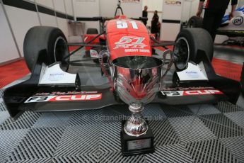 World © Octane Photographic Ltd. Saturday 25th April 2015, MSVR F3 Cup Race 1 postr race garage. Donington Park. Chris Dittmann Racing (CDR) – Kieran Vernon – Dallara F307 Mercedes HWA. Digital Ref: 1235LB1D4342