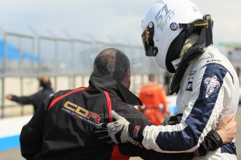 World © Octane Photographic Ltd. Saturday 25th April 2015, MSVR F3 Cup Race 1 parc ferme. Donington Park. Chris Dittmann Racing (CDR) – Kieran Vernon – Dallara F307 Mercedes HWA. Digital Ref: 1235LW1L4654