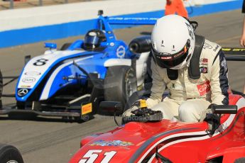 World © Octane Photographic Ltd. Sunday 26th April 2015, MSVR F3 Cup Race 3. Donington Park. Chris Dittmann Racing (CDR) – Kieran Vernon – Dallara F307 Mercedes HWA. Digital Ref: 1237LW1L4871