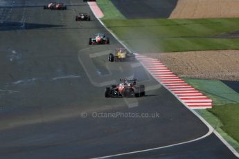 World © Octane Photographic Ltd. FIA European F3 Championship, Silverstone Race 1, UK, Saturday 11th April 2015. Prema Powerteam – Felix Rosenqvist, Dallara F312 – Mercedes-Benz and Jagonya Ayam with Carlin – Antonia Giovinazzi, Dallara F312 – Volkswagen. Digital Ref : 1222LB1D7828