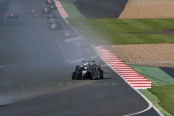 World © Octane Photographic Ltd. FIA European F3 Championship, Silverstone Race 1, UK, Saturday 11th April 2015. Eurointernational – Nicolas Beer, Dallara F312 – Mercedes-Benz and Motopark – Nabil Jeffri, Dallara F312 – Volkswagen. Digital Ref : 1222LB1D7856