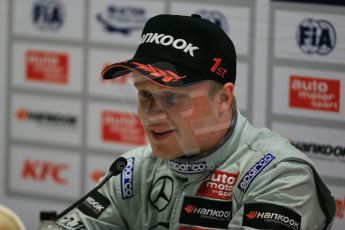 World © Octane Photographic Ltd. FIA European F3 Championship, Silverstone Race 1 Conference, UK, Saturday 11th April 2015. Prema Powerteam – Felix Rosenqvist, Dallara F312 – Mercedes-Benz. Digital Ref : 1222LB1D7920