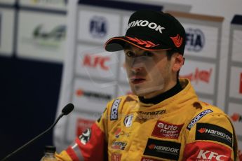 World © Octane Photographic Ltd. FIA European F3 Championship, Silverstone Race 1 Conference, UK, Saturday 11th April 2015. Jagonya Ayam with Carlin – Antonia Giovinazzi, Dallara F312 – Volkswagen. Digital Ref : 1222LB1D7947