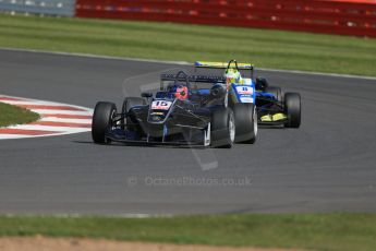 World © Octane Photographic Ltd. FIA European F3 Championship, Silverstone Race 2, UK, Saturday 11th April 2015. Eurointernational – Nicolas Beer, Dallara F312 – Mercedes-Benz and Van Amersfoort Racing – Alessio Lorandi, Dallara F312 – Volkswagen. Digital Ref : 1223LB1D8016