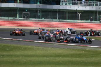 World © Octane Photographic Ltd. FIA European F3 Championship, Silverstone Race 2, UK, Saturday 11th April 2015. Signature – Alexander Albon, Dallara F312 – Volkswagen, Team West-Tec F3 – Fabian Schiller, Dallara F312 – Mercedes-Benz and Fortec Motorsports – Pietro Fittipaldi, Dallara F312 – Mercedes-Benz. Digital Ref : 1223LB1D8059