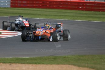 World © Octane Photographic Ltd. FIA European F3 Championship, Silverstone Race 2, UK, Saturday 11th April 2015. kfzteile24 Mucke Motorsport – Kang Ling, Dallara F312 – Mercedes-Benz and Motopark – Mahaveer Raghunathan, Dallara F312 – Volkswagen. Digital Ref : 1223LB1D8093