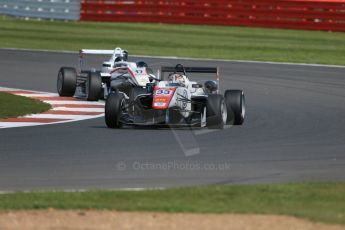 World © Octane Photographic Ltd. FIA European F3 Championship, Silverstone Race 2, UK, Saturday 11th April 2015. Motopark – Mahaveer Raghunathan, Dallara F312 – Volkswagen and ThreeBond with T-Sport – Julio Moreno, Dallara F312 – NBE. Digital Ref : 1223LB1D8095