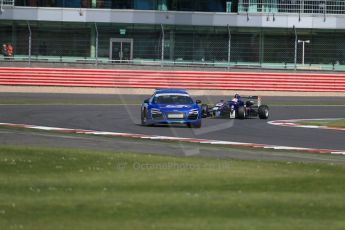 World © Octane Photographic Ltd. FIA European F3 Championship, Silverstone Race 2, UK, Saturday 11th April 2015. Audi safety car and Carlin – George Russell, Dallara F312 – Volkswagen. Digital Ref : 1223LB1D8103