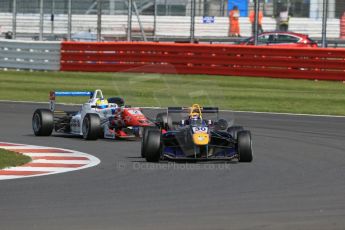 World © Octane Photographic Ltd. FIA European F3 Championship, Silverstone Race 2, UK, Saturday 11th April 2015. Carlin – Calum Ilott, Dallara F312 – Volkswagen and Prema Powerteam – Jake Dennis, Dallara F312 – Mercedes-Benz. Digital Ref : 1223LB1D8227