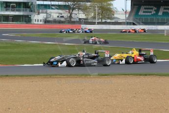 World © Octane Photographic Ltd. FIA European F3 Championship, Silverstone Race 2, UK, Saturday 11th April 2015. Van Amersfoort Racing – Charles Leclerc, Dallara F312 – Volkswagen and Jagonya Ayam with Carlin – Antonia Giovinazzi, Dallara F312 – Volkswagen. Digital Ref : 1223LW1L0355