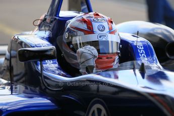 World © Octane Photographic Ltd. FIA European F3 Championship, Silverstone Race 2 parc ferme, UK, Saturday 11th April 2015. Carlin – George Russell, Dallara F312 – Volkswagen. Digital Ref : 1223LW1L0542