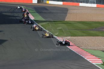 World © Octane Photographic Ltd. FIA European F3 Championship, Silverstone Race 3, UK, Sunday 12th April 2015. Van Amersfoort Racing – Charles Leclerc, Dallara F312 – Volkswagen and Jagonya Ayam with Carlin – Antonia Giovinazzi, Dallara F312 – Volkswagen. Digital Ref : 1224LB1D8411