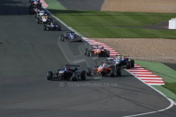 World © Octane Photographic Ltd. FIA European F3 Championship, Silverstone Race 3, UK, Sunday 12th April 2015. Eurointernational – Nicolas Beer, Dallara F312 – Mercedes-Benz and kfzteile24 Mucke Motorsport – Michele Beretta, Dallara F312 – Mercedes-Benz. Digital Ref : 1224LB1D8440