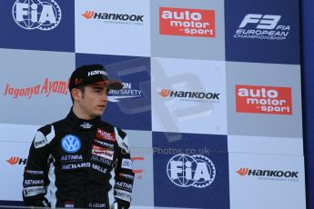 World © Octane Photographic Ltd. FIA European F3 Championship, Silverstone Race 3 rookie podium, UK, Sunday 12th April 2015. Van Amersfoort Racing – Charles Leclerc, Dallara F312 – Volkswagen. Digital Ref : 1224LW1L0996