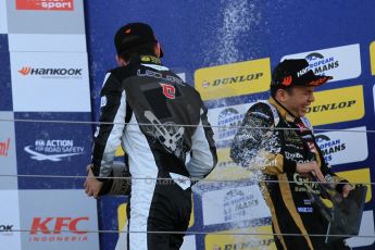 World © Octane Photographic Ltd. FIA European F3 Championship, Silverstone Race 3 rookie podium, UK, Sunday 12th April 2015. Van Amersfoort Racing – Charles Leclerc, Dallara F312 – Volkswagen and Signature – Alexander Albon, Dallara F312 – Volkswagen. Digital Ref : 1224LW1L1077