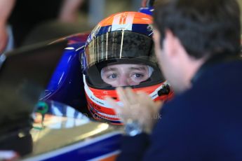 World © Octane Photographic Ltd. FIA European F3 Championship, Silverstone test day, UK, Tuesday 7th April 2015. kfzteile24 Mucke Motorsport – Santino Ferrucci, Dallara F312 – Mercedes-Benz. Digital Ref : 1216LB1D4756
