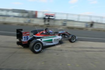 World © Octane Photographic Ltd. FIA European F3 Championship, Silverstone test day, UK, Tuesday 7th April 2015. Double R Racing – Matt Solomon, Dallara F312 – Mercedes-Benz. Digital Ref : 1216LW1L8828