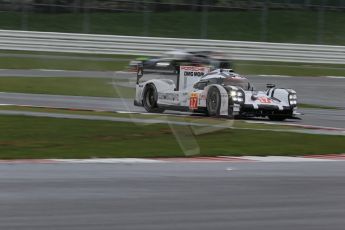 World © Octane Photographic Ltd. FIA World Endurance Championship (WEC), 6 Hours of Silverstone Free Practice 3, UK, Saturday 11th April 2015. Porsche Team – Porsche 919 Hybrid - LMP1 - Timo Bernhard, Mark Webber and Brendon Hartley and Straka Racing – Straka Dome S103 - LMP2 – Nick Leventis, Jonny Kane and Danny Watts. Digital Ref : 1221LB1D7365