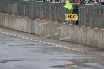 World © Octane Photographic Ltd. FIA World Endurance Championship (WEC), 6 Hours of Silverstone Free Practice 3, UK, Saturday 11th April 2015. FCY board yellow flag. Digital Ref : 1221LB1D7514