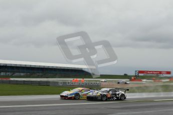 World © Octane Photographic Ltd. FIA World Endurance Championship (WEC), 6 Hours of Silverstone Free Practice 3, UK, Saturday 11th April 2015. AF Corse – Ferrari F458 Italia GT2 - LMGTE Pro – Davide Rigon and James Calado and Abu Dhabi-Proton Racing – Porsche 911 RSR - LMGTE Am – Christian Ried, Klaus Bachler and Khaled Al Qubaisi. Digital Ref : 1221LW1L0336