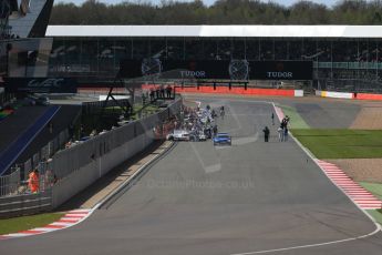 World © Octane Photographic Ltd. FIA World Endurance Championship (WEC), 6 Hours of Silverstone Race, UK, Sunday 12th April 2015. Historic Le Mans style line up at the start. Digital Ref : 1225LB1D8485