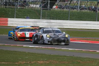 World © Octane Photographic Ltd. FIA World Endurance Championship (WEC), 6 Hours of Silverstone Race, UK, Sunday 12th April 2015. Abu Dhabi-Proton Racing – Porsche 911 RSR - LMGTE Am – Christian Ried, Klaus Bachler and Khaled Al Qubaisi and AF Corse – Ferrari F458 Italia GT2 - LMGTE Am – Francois Perrodo, Emmanuel Collard and Rui Aguas then Aston Martin Racing V8 – Aston Martin Vantage GTE - LMGTE Pro – Fernando Rees, Alex MacDowall and Richie Stanaway. Digital Ref : 1225LB1D8949