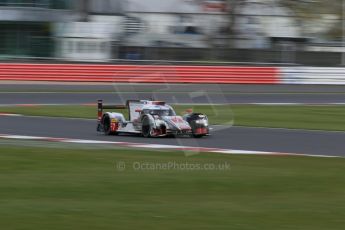 World © Octane Photographic Ltd. FIA World Endurance Championship (WEC), 6 Hours of Silverstone Race, UK, Sunday 12th April 2015. Audi Sport Team Joest- Audi R18 e-tron Quatrro - LMP1 - Andre Lotterer, Benoit Treluyer and Marcel Fassler. Digital Ref : 1225LB1D9603