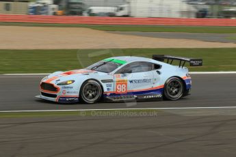 World © Octane Photographic Ltd. FIA World Endurance Championship (WEC), 6 Hours of Silverstone Race, UK, Sunday 12th April 2015. Aston Martin Racing - Aston Martin Vantage GTE – LMGTE Am – Paul Dalla Lana, Pedro Lamy and Mathias Lauda. Digital Ref : 1225LW1L1313
