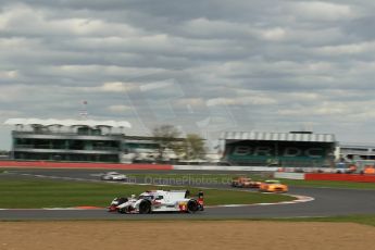 World © Octane Photographic Ltd. FIA World Endurance Championship (WEC), 6 Hours of Silverstone Race, UK, Sunday 12th April 2015. Audi Sport Team Joest- Audi R18 e-tron Quatrro - LMP1 - Oliver Jarvis, Lucas di Grassi and Loic Duval. Digital Ref : 1225LW1L1777