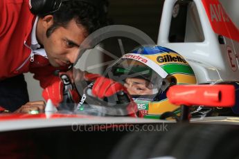World © Octane Photographic Ltd. FIA Formula E testing – Donington Park 10th August 2015, Mahindra M2ELECTRO. Mahindra – Nick Heidfeld. Digital Ref : 1366LB1D4317