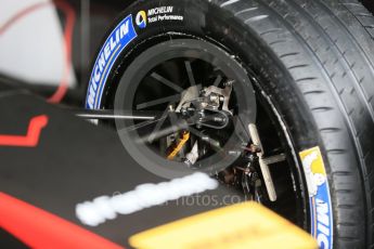 World © Octane Photographic Ltd. FIA Formula E testing – Donington Park 10th August 2015, Venturi VM200-FE-01. Venturi – Jacques Villeneuve. Michelin tyres. Digital Ref : 1366LB1D4408