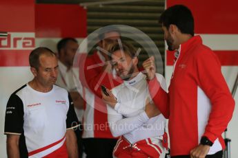 World © Octane Photographic Ltd. FIA Formula E testing – Donington Park 10th August 2015, Mahindra M2ELECTRO. Mahindra – Nick Heidfeld. Digital Ref : 1366LB1D4430