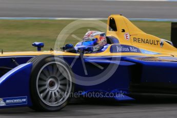 World © Octane Photographic Ltd. FIA Formula E testing – Donington Park 11th August 2015, Renault Z.E.15. Renault e.Dams – Sebastien Buemi. Digital Ref : 1367LB1D4789