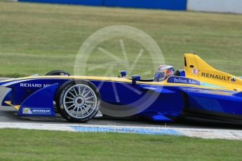 World © Octane Photographic Ltd. FIA Formula E testing – Donington Park 11th August 2015, Renault Z.E.15. Renault e.Dams – Sebastien Buemi. Digital Ref : 1367LB1D5207