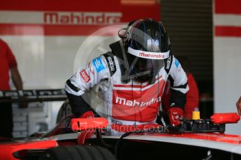 World © Octane Photographic Ltd. FIA Formula E testing – Donington Park 11th August 2015, Mahindra M2ELECTRO. Mahindra – Nick Heidfeld. Digital Ref : 1367LB5D2582