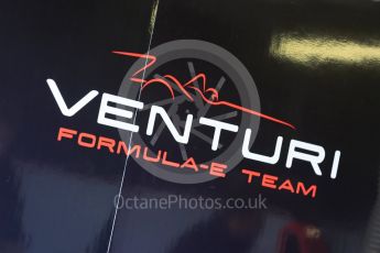 World © Octane Photographic Ltd. FIA Formula E testing – Donington Park 11th August 2015, Venturi VM200-FE-01. Venturi logo. Digital Ref : 1367LB5D2605