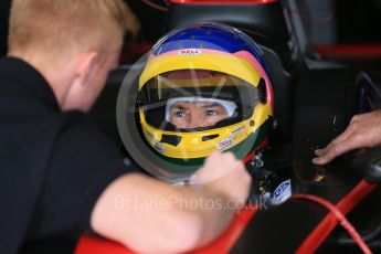 World © Octane Photographic Ltd. FIA Formula E testing – Donington Park 17th August 2015, Mahindra M2ELECTRO. Mahindra – Bruno Senna. Digital Ref : 1368LB1D5448