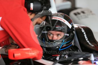 World © Octane Photographic Ltd. FIA Formula E testing – Donington Park 17th August 2015, Mahindra M2ELECTRO. Mahindra – Nick Heidfeld. Digital Ref : 1368LB1D5460