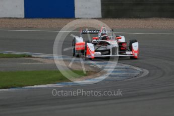 World © Octane Photographic Ltd. FIA Formula E testing – Donington Park 17th August 2015, Mahindra M2ELECTRO. Mahindra – Nick Heidfeld. Digital Ref : 1368LB1D5679