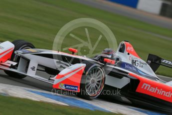 World © Octane Photographic Ltd. FIA Formula E testing – Donington Park 17th August 2015, Mahindra M2ELECTRO. Mahindra – Nick Heidfeld. Digital Ref : 1368LB1D5772