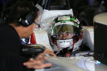 World © Octane Photographic Ltd. FIA Formula E testing – Donington Park 18th August 2015, SRT01-e. Team Aguri – Nathanael Berthon. Digital Ref : 1369LB1D6033