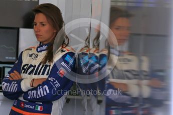 World © Octane Photographic Ltd. FIA Formula E testing – Donington Park 18th August 2015, Andretti ATEC-01. Amlin-Andretti – Simona di Silvestro. Digital Ref : 1369LB1D6140