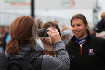 World © Octane Photographic Ltd. FIA Formula E testing – Donington Park 18th August 2015, Andretti ATEC-01. Amlin-Andretti – Simona di Silvestro. Digital Ref : 1369LB1D6232
