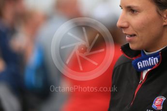 World © Octane Photographic Ltd. FIA Formula E testing – Donington Park 18th August 2015, Andretti ATEC-01. Amlin-Andretti – Simona di Silvestro. Digital Ref : 1369LB1D6237a