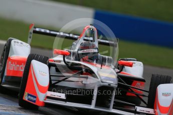 World © Octane Photographic Ltd. FIA Formula E testing – Donington Park 18th August 2015, Mahindra M2ELECTRO. Mahindra – Nick Heidfeld. Digital Ref : 1369LB1D6373