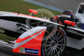 World © Octane Photographic Ltd. FIA Formula E testing – Donington Park 18th August 2015, Mahindra M2ELECTRO. Mahindra – Nick Heidfeld. Digital Ref : 1369LB1D6377