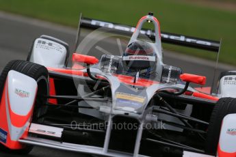 World © Octane Photographic Ltd. FIA Formula E testing – Donington Park 18th August 2015, Mahindra M2ELECTRO. Mahindra – Nick Heidfeld. Digital Ref : 1369LB1D6460